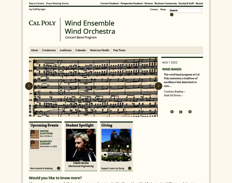 Windorchestra.calpoly.edu thumbnail