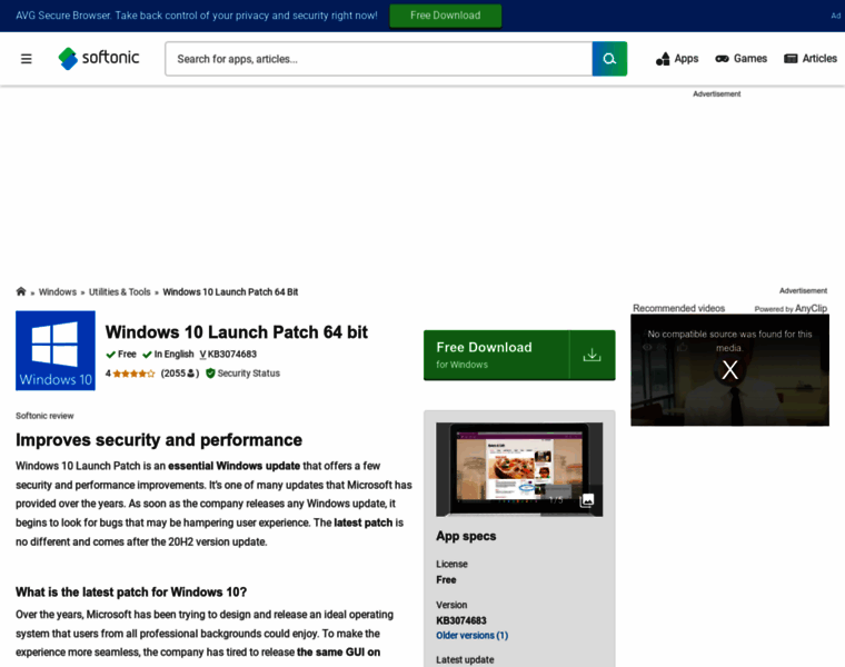 Windows-10-launch-patch-64-bit.en.softonic.com thumbnail