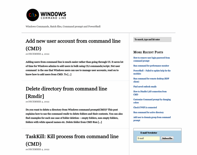 Windows-commandline.com thumbnail