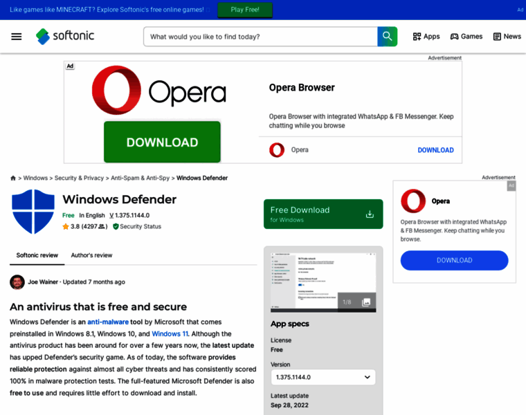 Windows-defender.en.softonic.com thumbnail