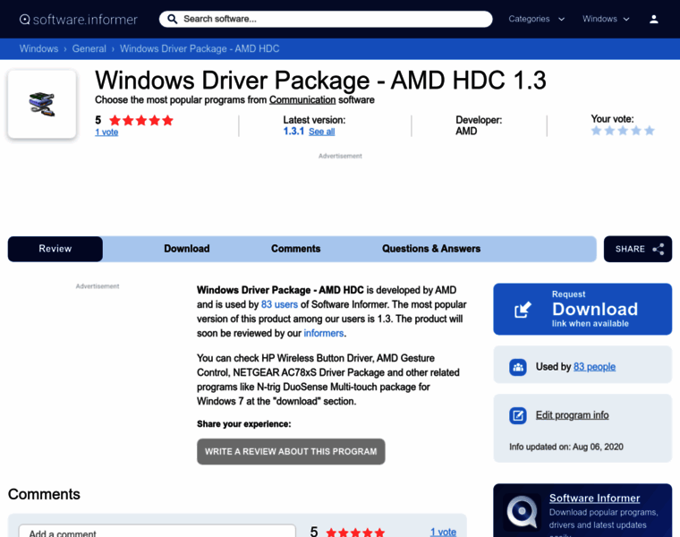 Windows-driver-package-amd-hdc.software.informer.com thumbnail