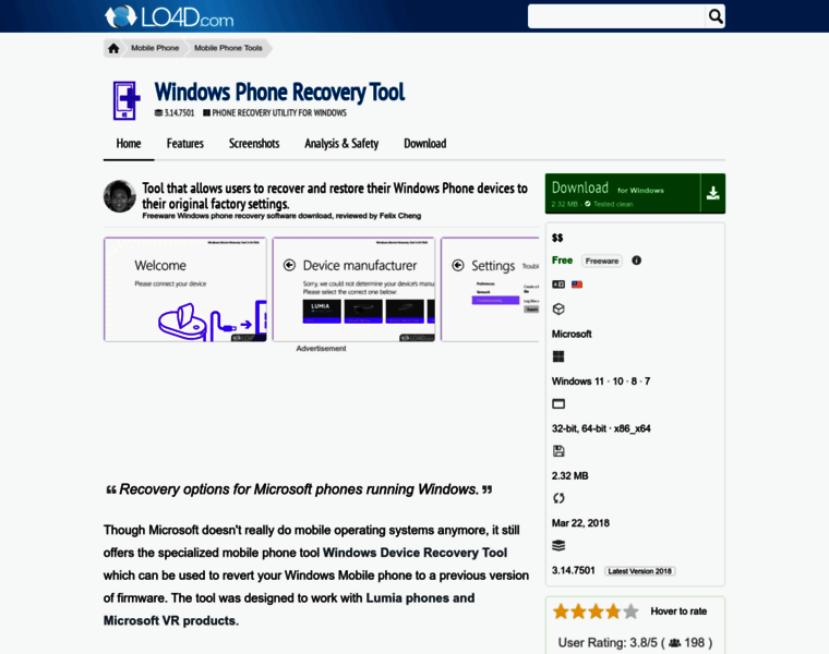 Windows-phone-recovery-tool.en.lo4d.com thumbnail