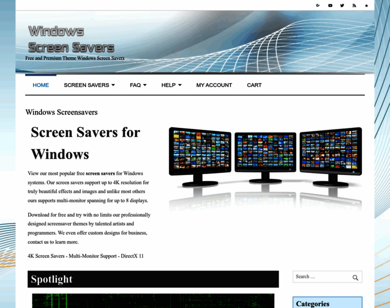 Windows7screensavers.com thumbnail