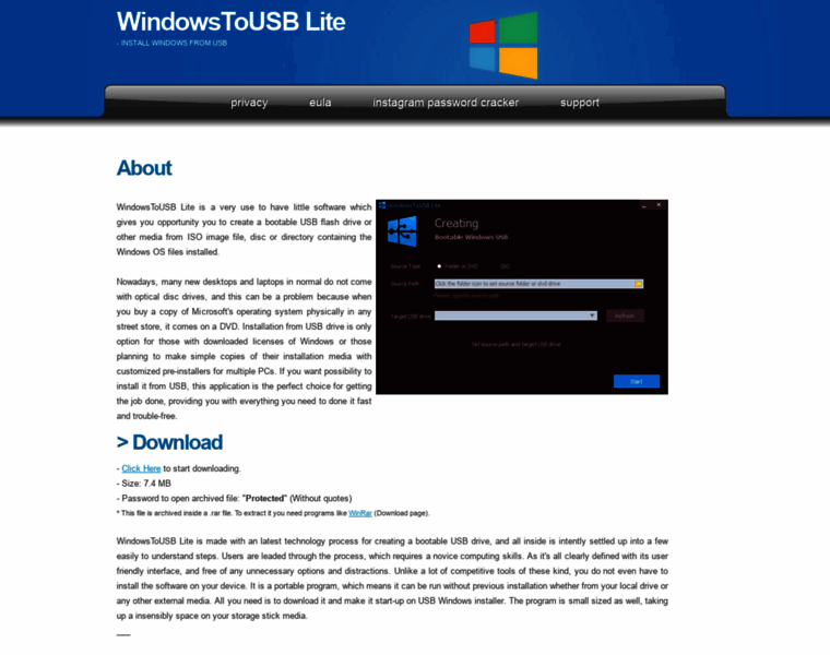 Windowstousb.com thumbnail