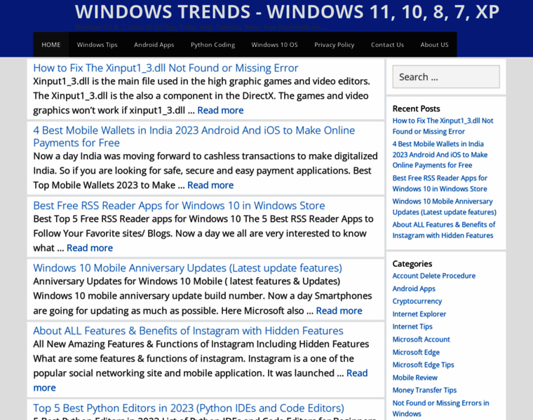 Windowstrends.com thumbnail