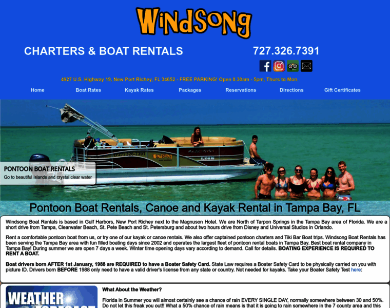 Windsongboatrentals.com thumbnail