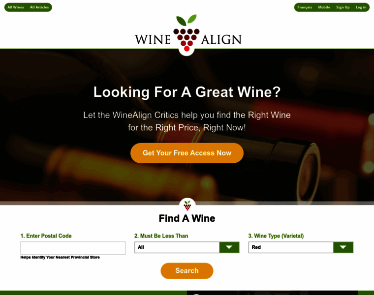Winealign.com thumbnail