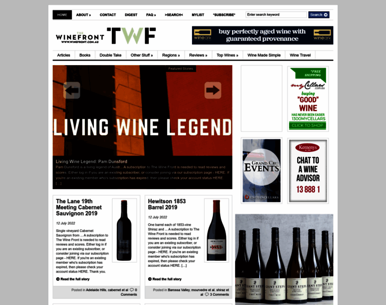 Winefront.com.au thumbnail