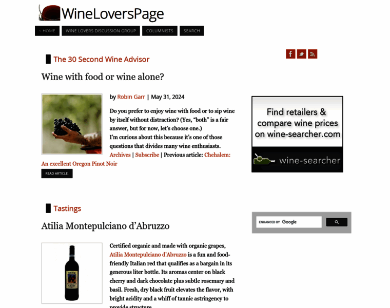 Wineloverspage.com thumbnail