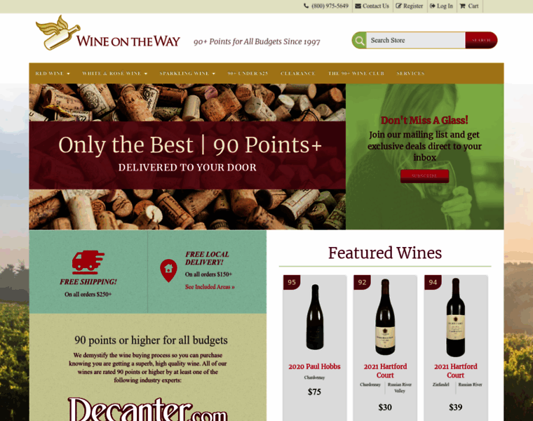 Wineontheway.com thumbnail