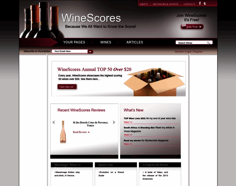 Winescores.ca thumbnail