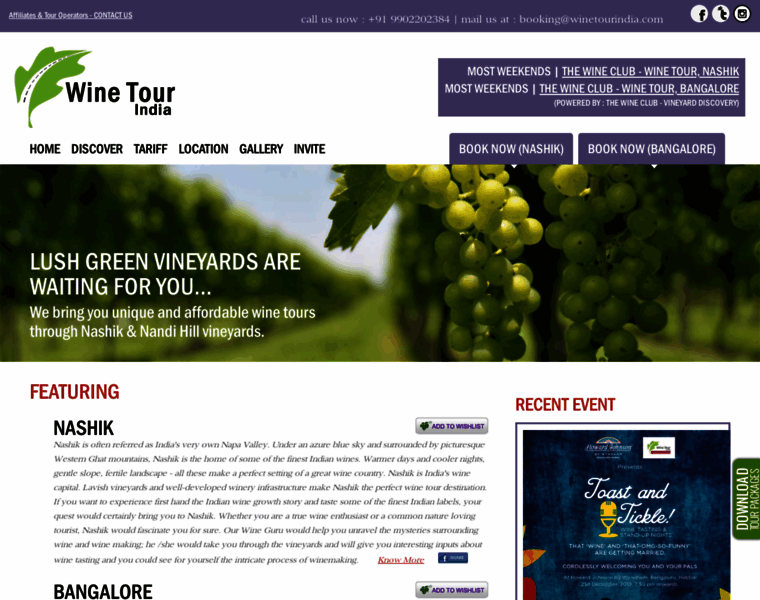 Winetourindia.com thumbnail