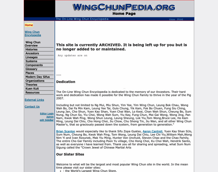 Wingchunpedia.org thumbnail