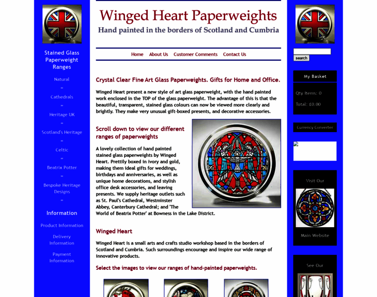 Winged-heart-paperweights.com thumbnail