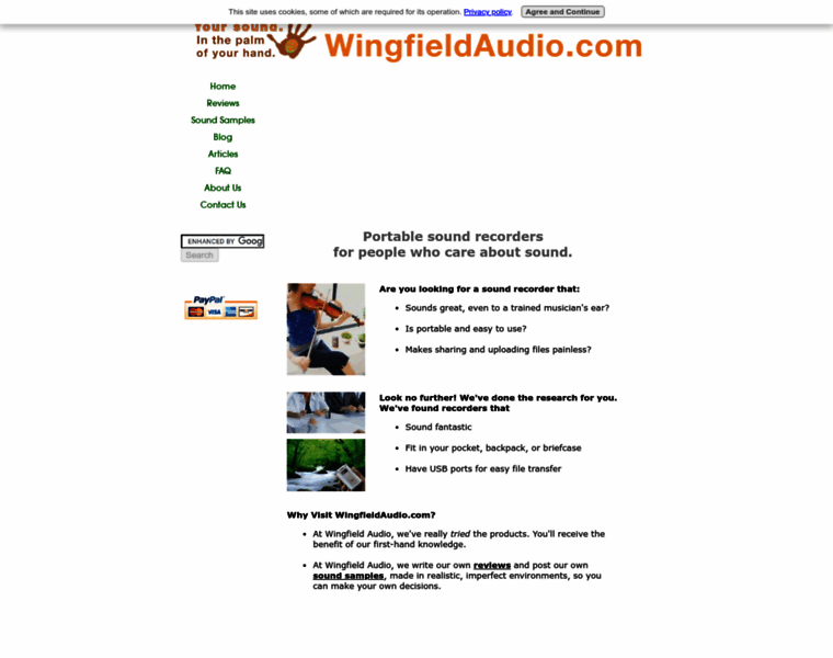 Wingfieldaudio.com thumbnail