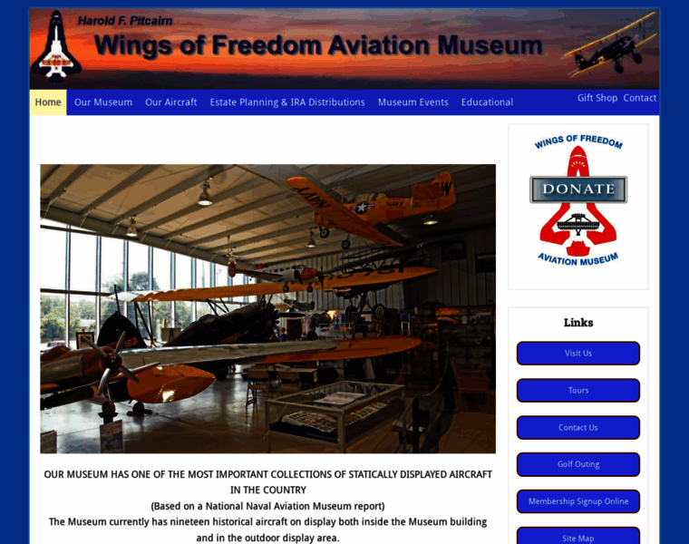 Wingsoffreedommuseum.org thumbnail