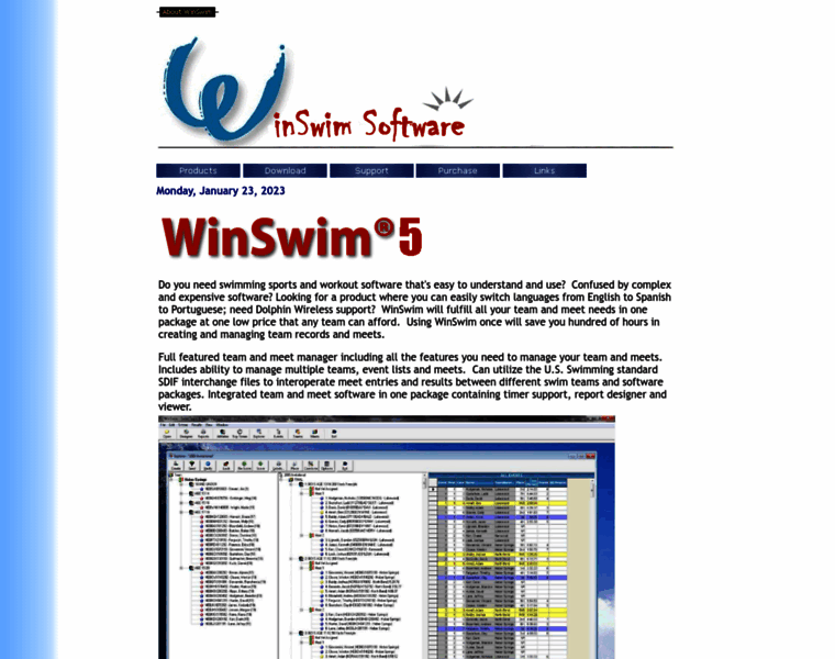 Winswim.com thumbnail