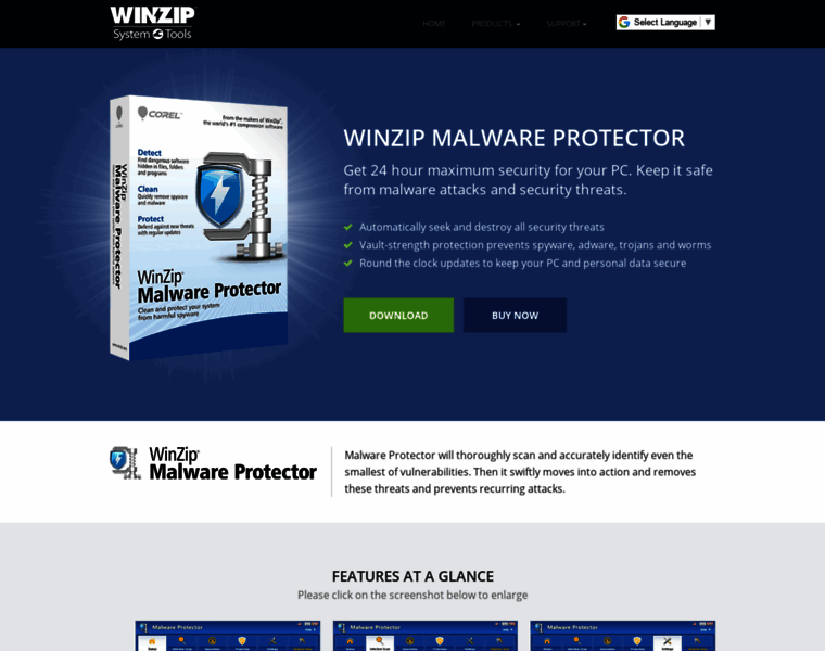 Winzipmalwareprotector.com thumbnail