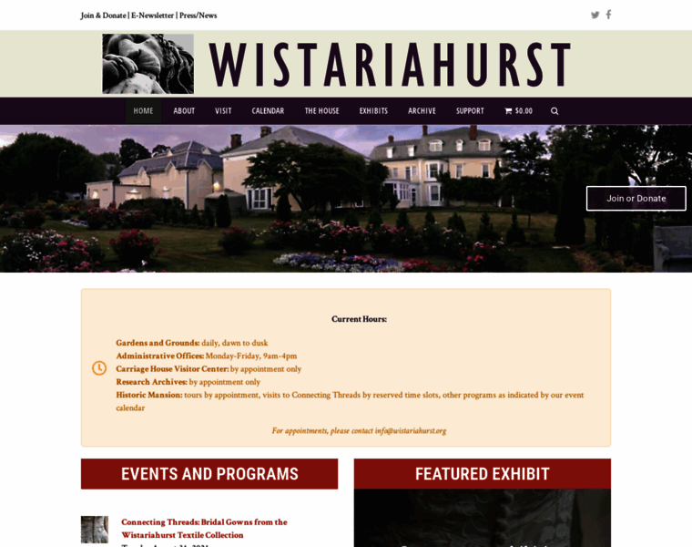 Wistariahurst.org thumbnail