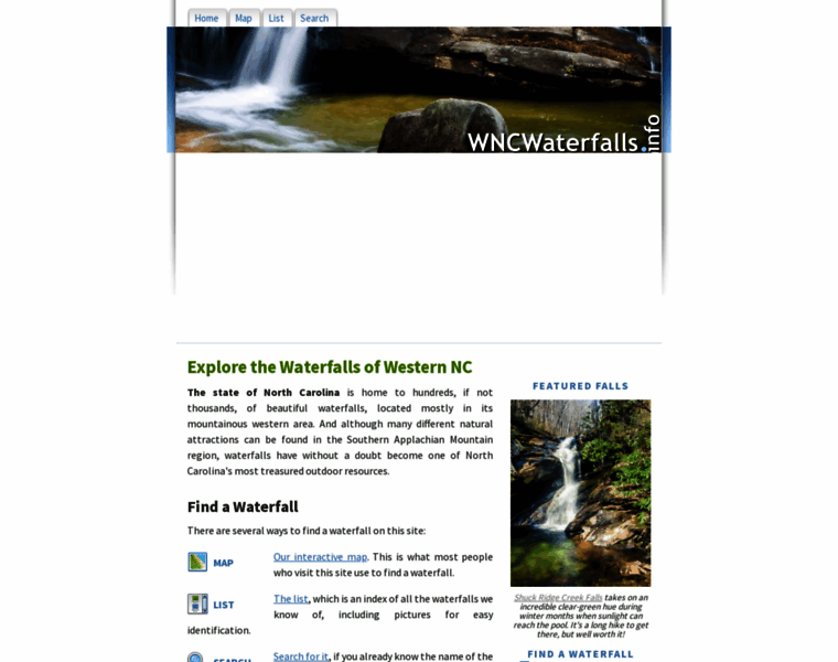 Wncwaterfalls.info thumbnail