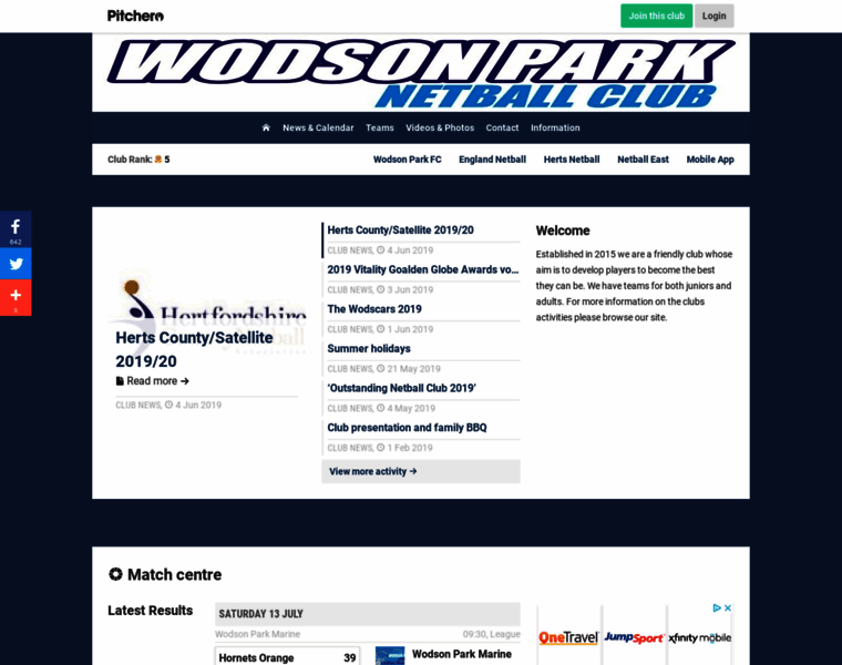 Wodsonparknetballclub.co.uk thumbnail