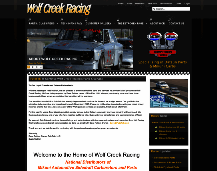 Wolfcreekracing.com thumbnail