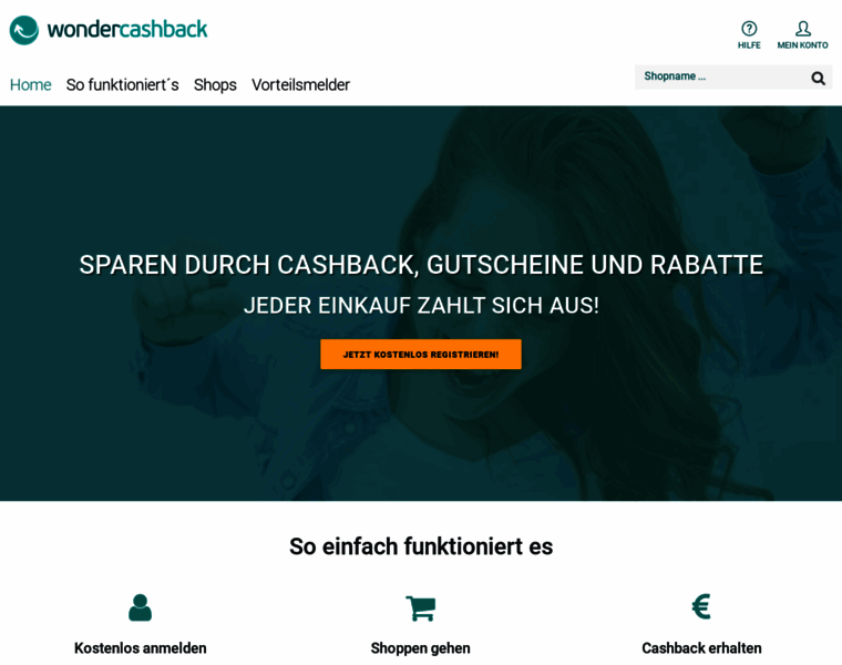 Wondercashback.at thumbnail