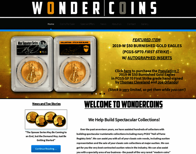 Wondercoins.com thumbnail