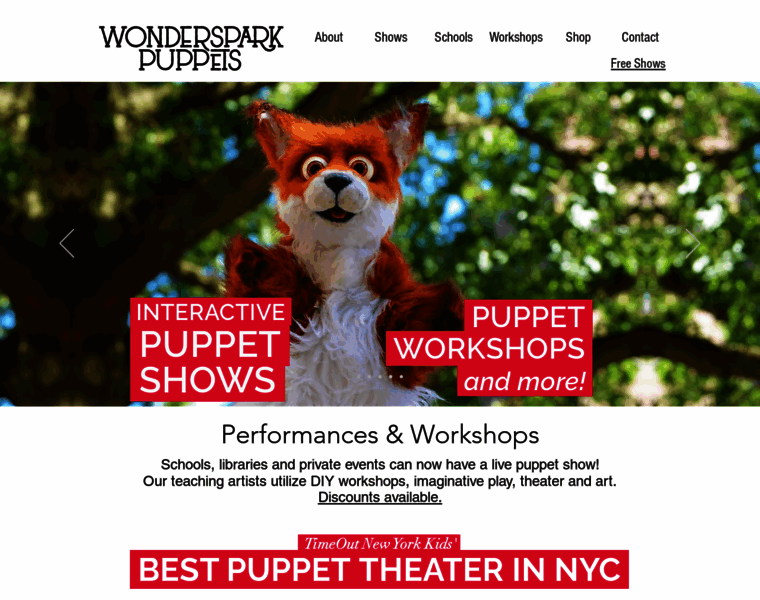 Wondersparkpuppets.com thumbnail