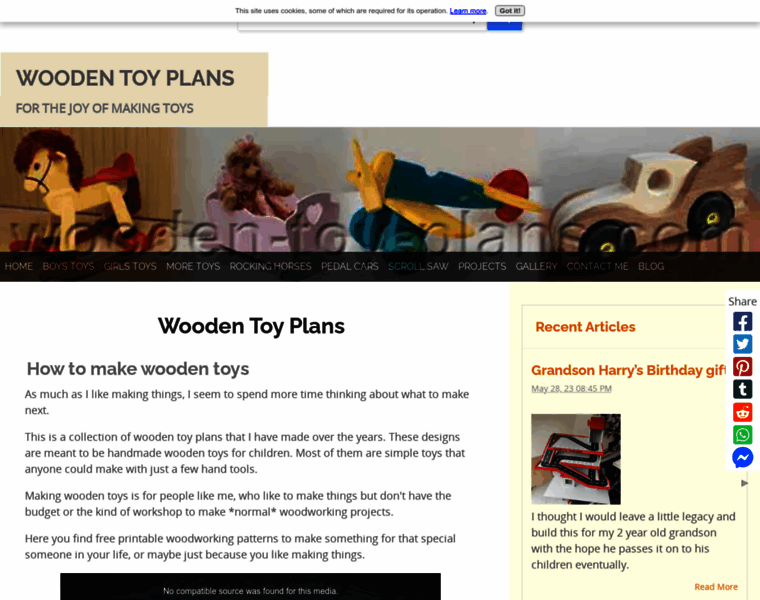 Wooden-toy-plans.com thumbnail