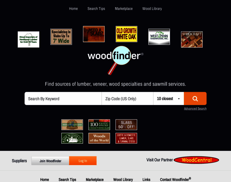Woodfinder.com thumbnail