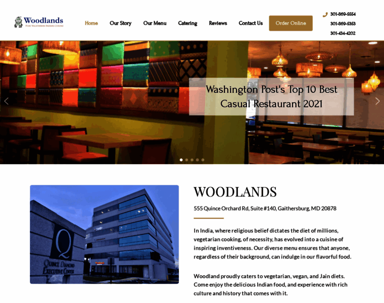 Woodlandsrestaurants.com thumbnail
