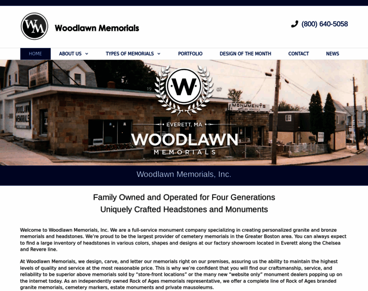 Woodlawnmemorials.com thumbnail