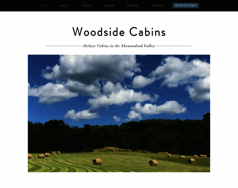 Woodsidecabins.com thumbnail