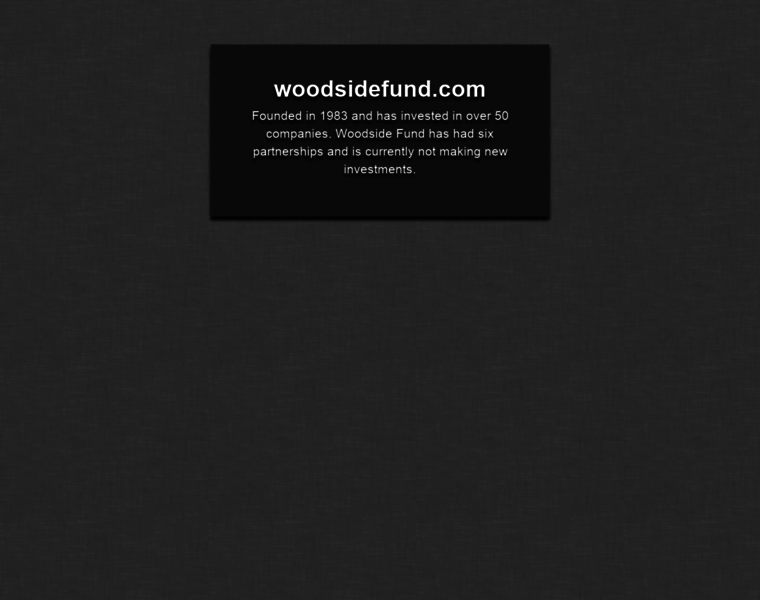 Woodsidefund.com thumbnail