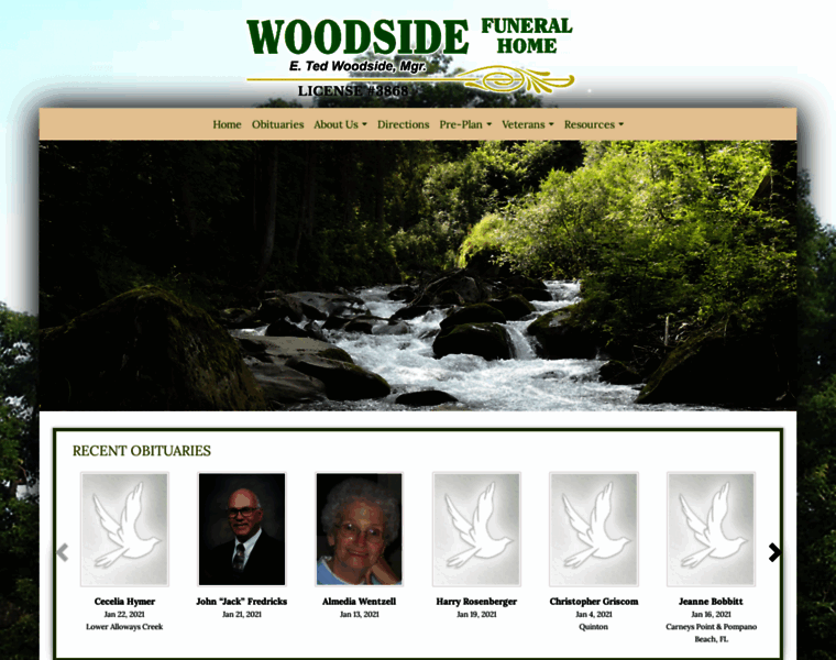 Woodsidefuneralhomes.com thumbnail