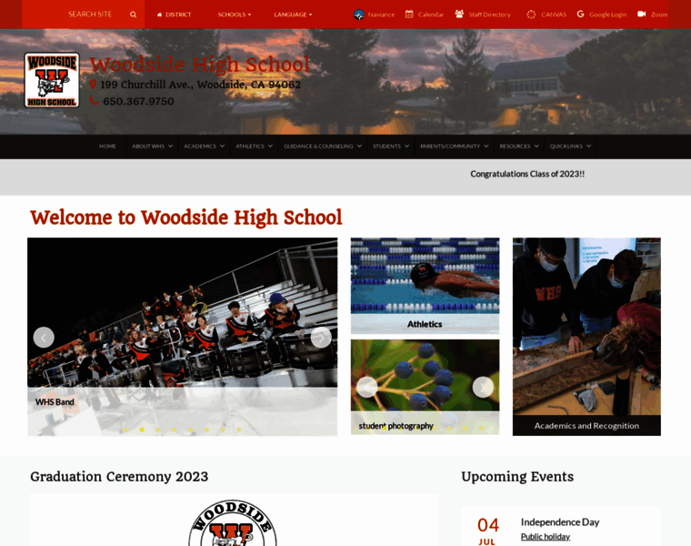 Woodsidehs.org thumbnail