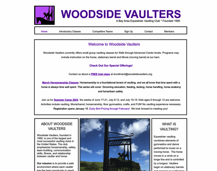 Woodsidevaulters.org thumbnail
