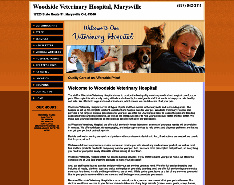 Woodsideveterinaryhospital.com thumbnail