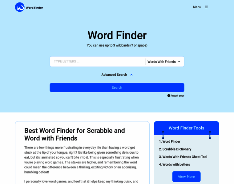 Word-finder.com thumbnail