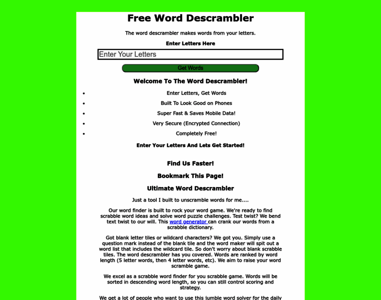 Worddescrambler.us thumbnail