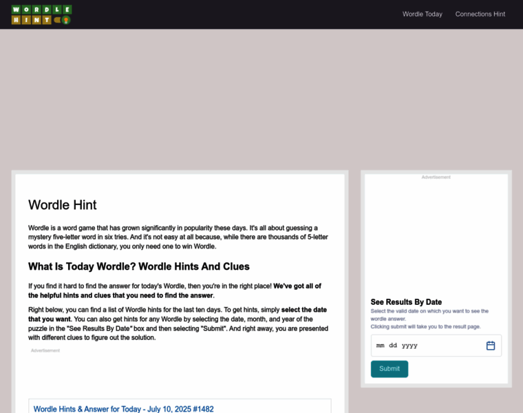 Wordlehint.io thumbnail Wordlehint.io thumbnail