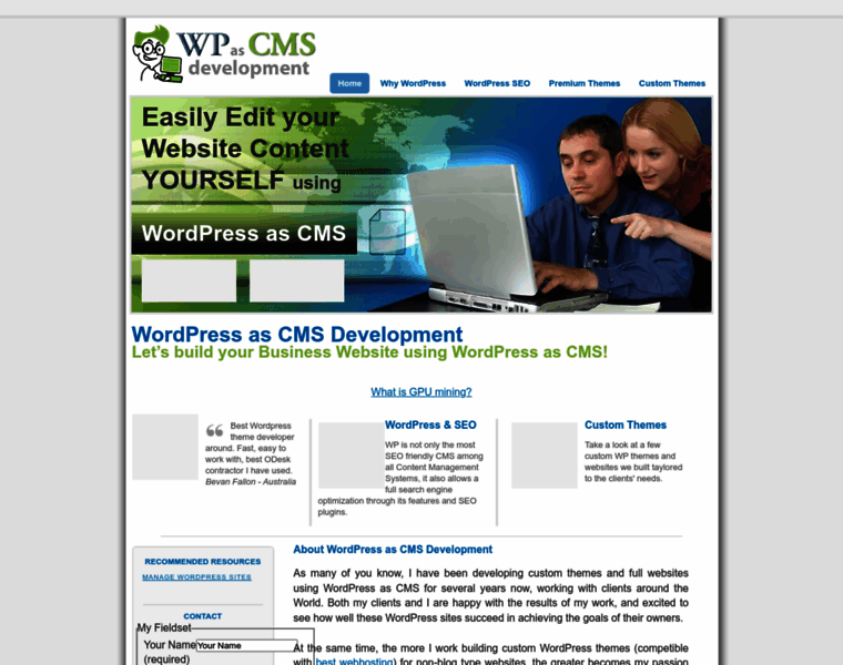Wordpress-cms-development.com thumbnail