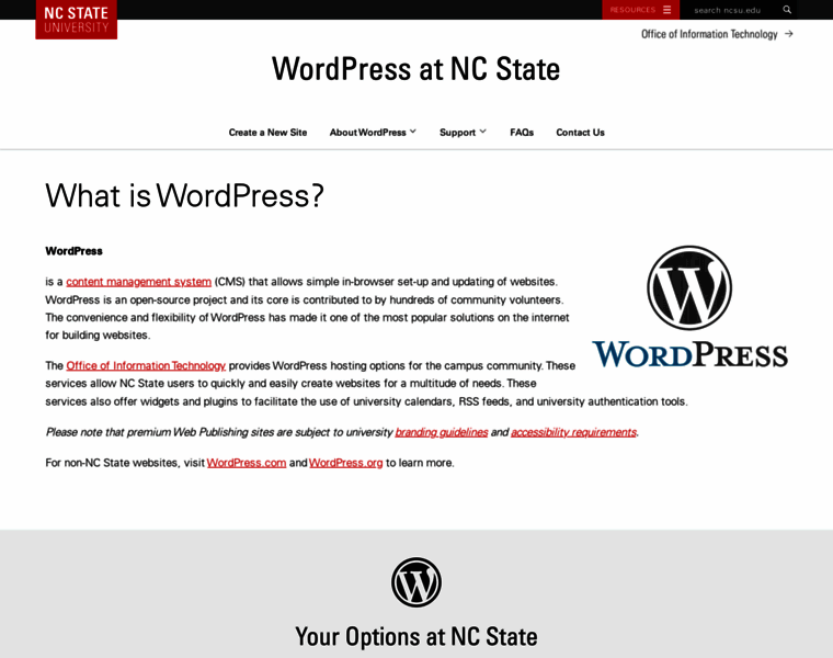 Wordpress.ncsu.edu thumbnail