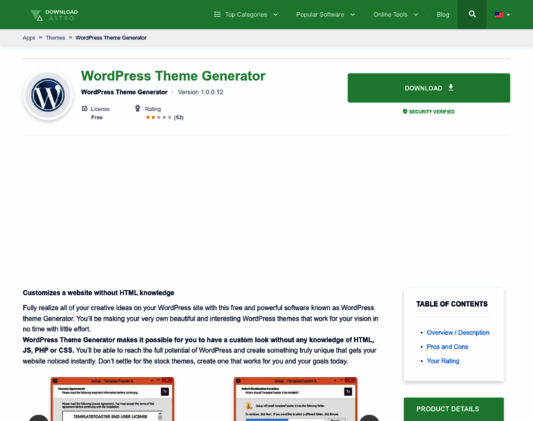 Wordpress_theme_generator.en.downloadastro.com thumbnail