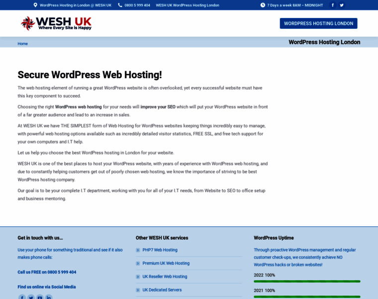 Wordpresshostinglondon.co.uk thumbnail