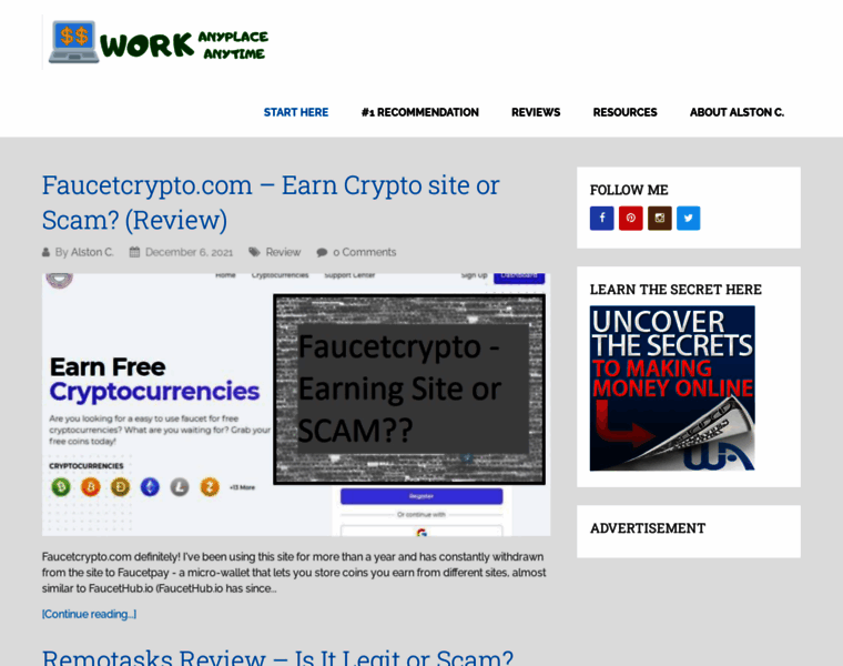 Workanyplaceanytime.com thumbnail