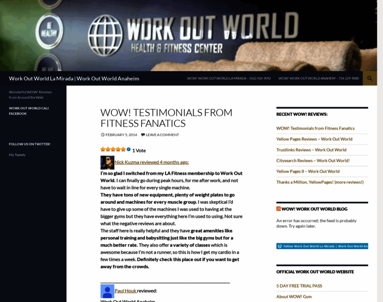 Workoutworldcalifornia.wordpress.com thumbnail