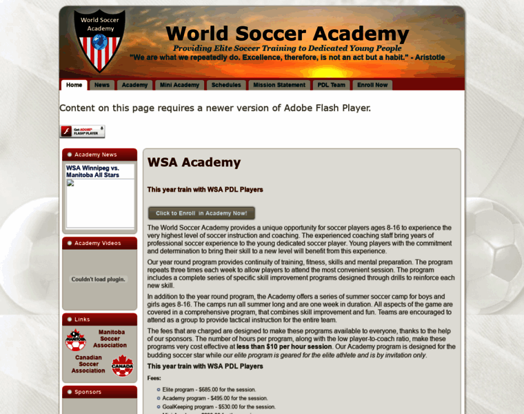 World-soccer-academy.com thumbnail