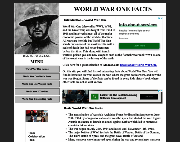 World-war-1-facts.com thumbnail
